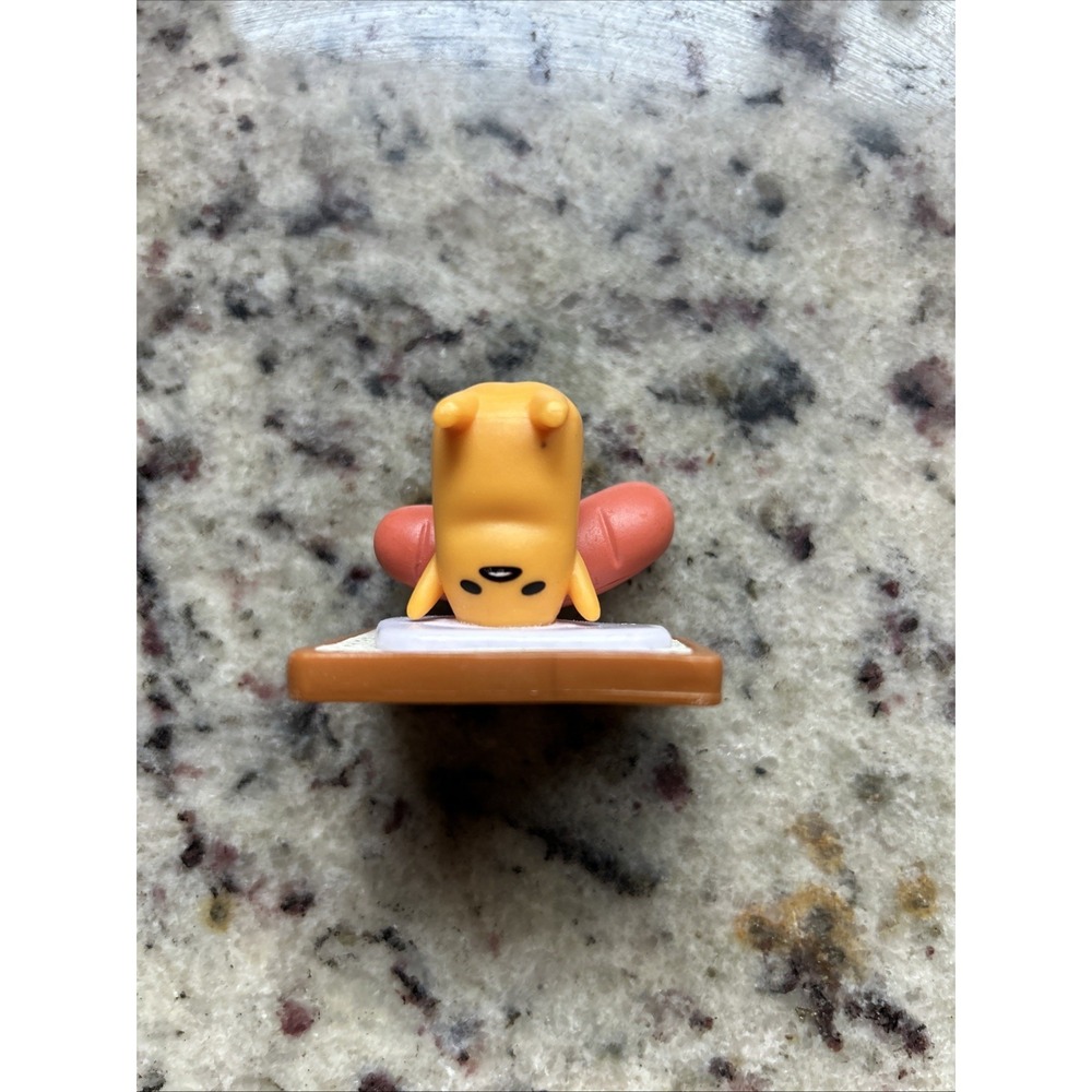 Gudetama The Lazy Egg Sanrio Mystery Figure Series #1 Toast Sausage Upside Down